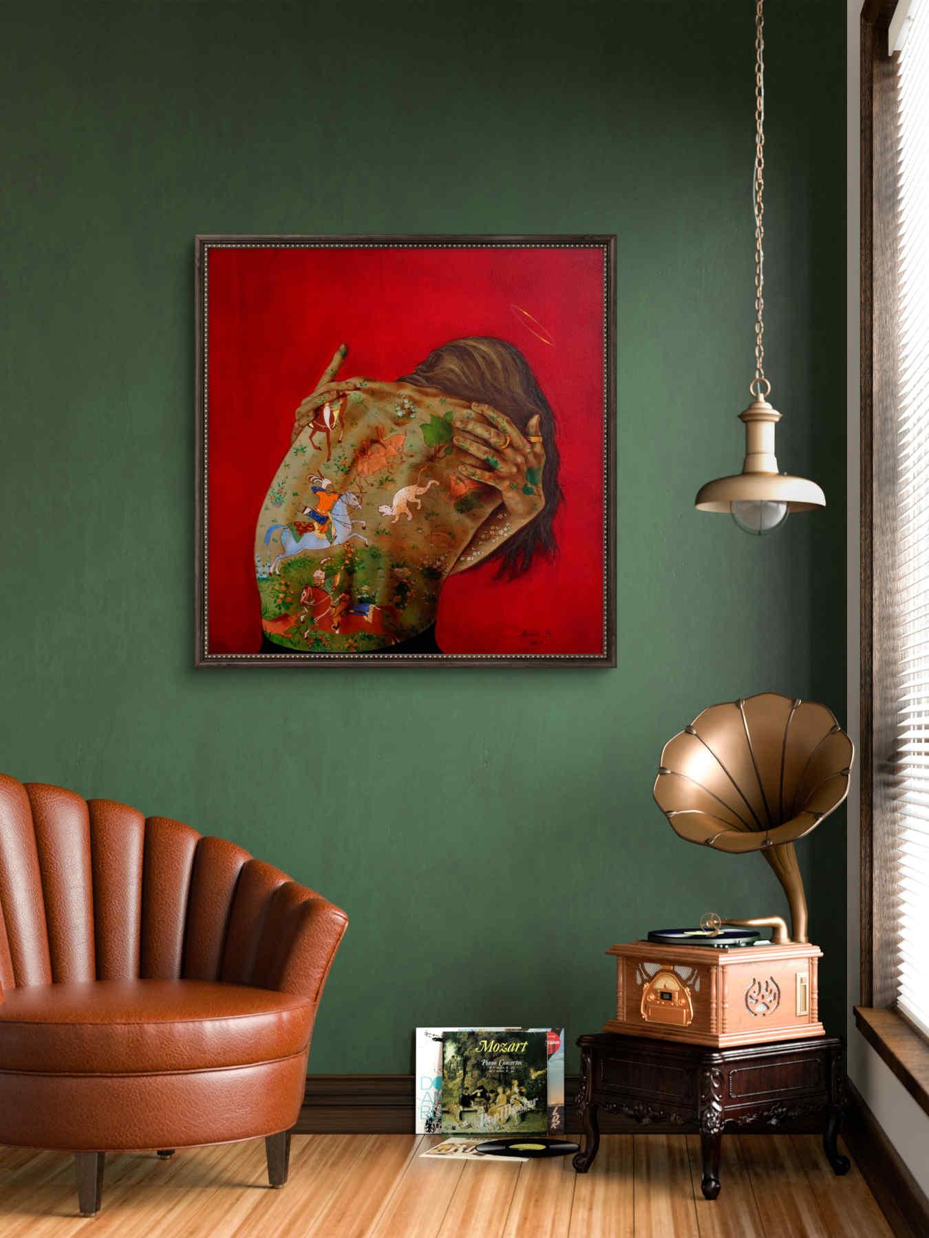Contemporary Oil on canvas Painting By Alemeh Bagherian in Dubai