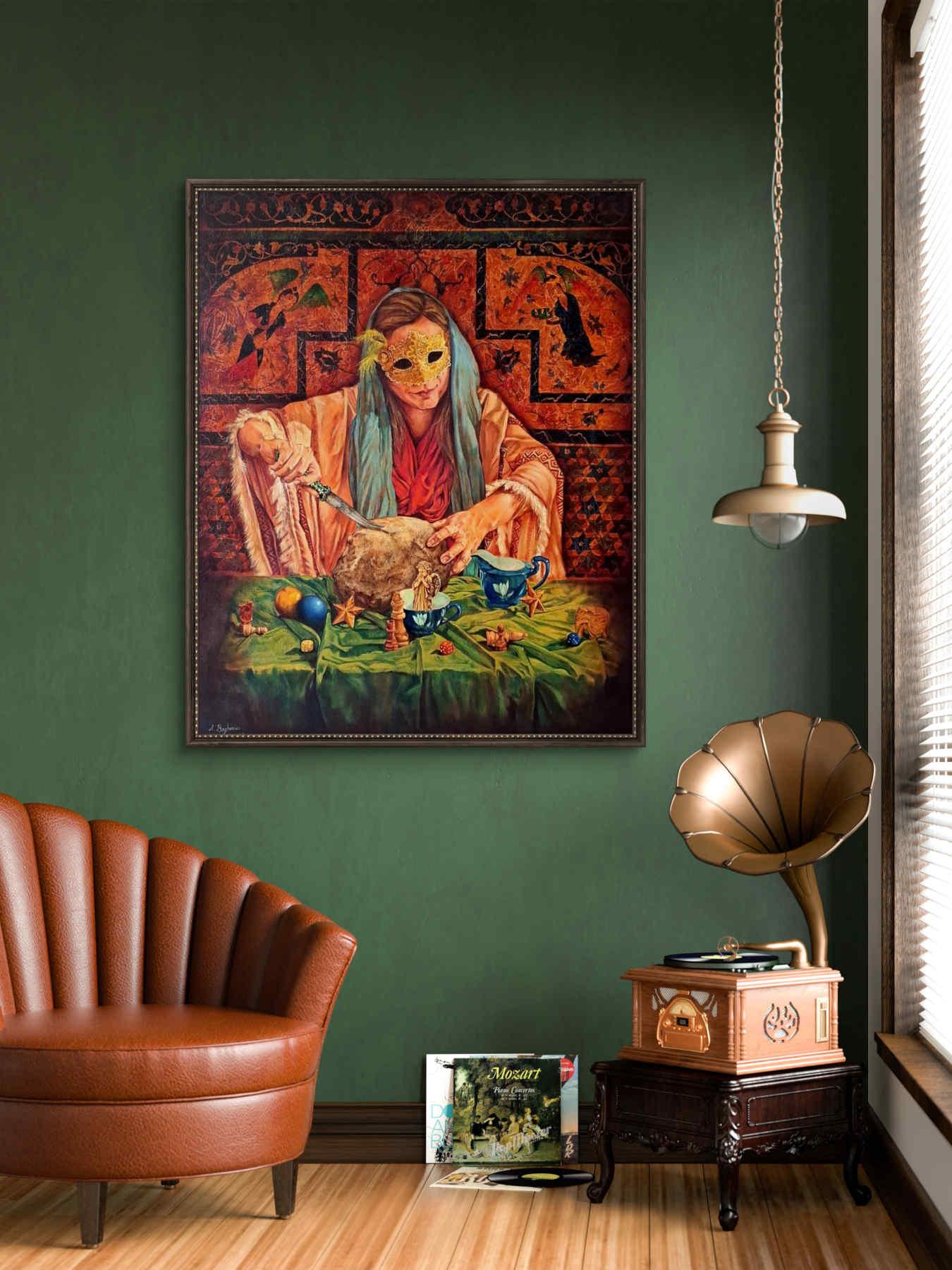 Contemporary Oil on canvas Painting By Alemeh Bagherian in Dubai