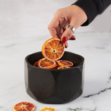 Black Deep Stone Bowl - Natural River Stone Dining Tableware & Stoneware