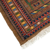 Elmira Heriz Soumak Persian Carpet Wool 151x184 - Authentic Nomadic Rugs & Kilims in Dubai