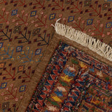 Elmira Heriz Soumak Persian Carpet Wool 151x184 - Authentic Nomadic Rugs & Kilims in Dubai
