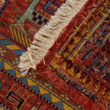 Elmira Soumak Persian Carpet Wool 155x195 Red - Authentic Nomadic Rugs & Kilims in Dubai