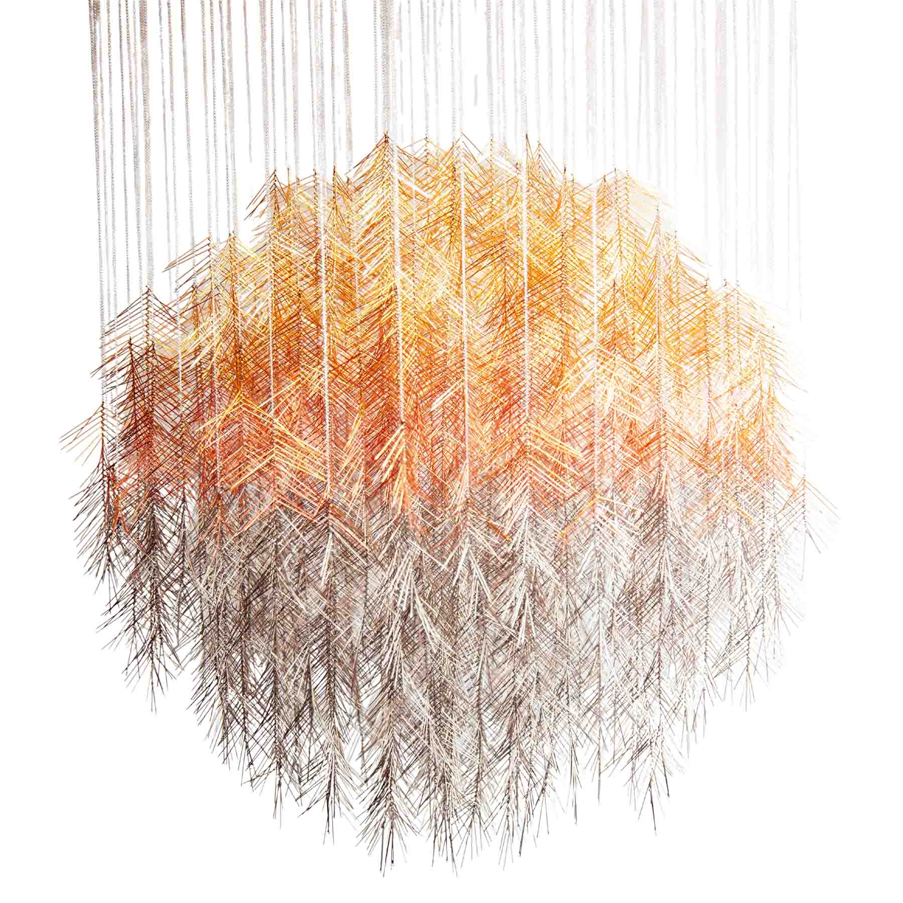 Sphere Mixed Media Sculpture, Hanging Installation Art By Diana Beltrán