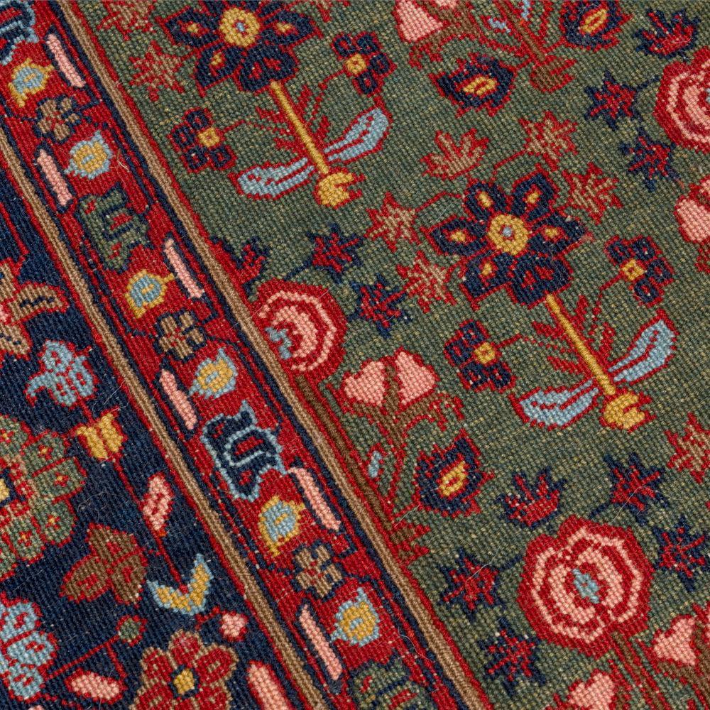 Fariba Reversed Soumak Persian Carpet Wool 150x200 Green - Pearl Woven, Morvarid Baf Rugs in Dubai