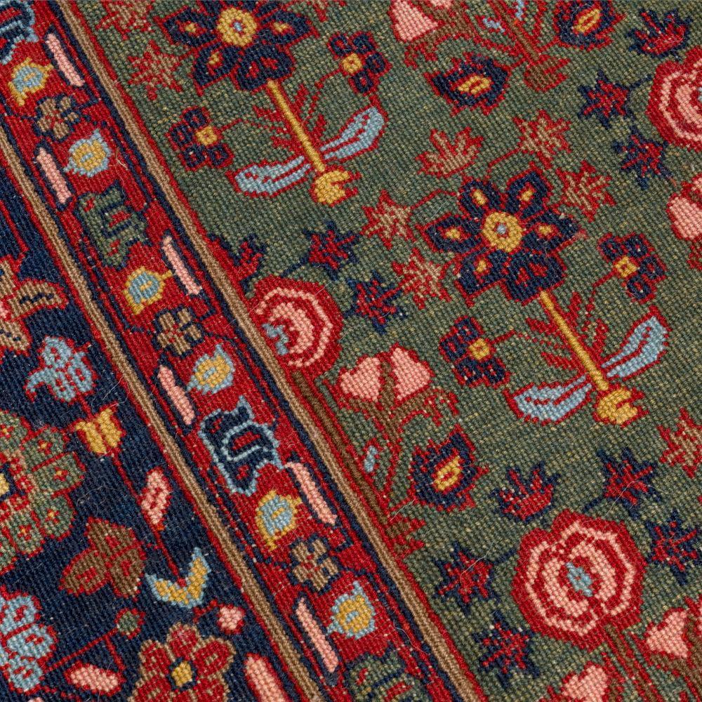 Fariba Reversed Soumak Persian Carpet Wool 150x200 Green - Pearl Woven, Morvarid Baf Rugs in Dubai