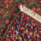 Fariba Reversed Soumak Persian Carpet Wool 150x200 Green - Pearl Woven, Morvarid Baf Rugs in Dubai