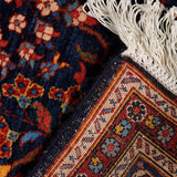 Farnaz Heriz Persian Carpet Wool 96x280 Dark Blue - Authentic Persian Rugs & Kilims Dubai