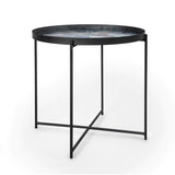 Wildflower Decorative Round Mirror - Wall Mounted Painted Mirror Tray in Metal Frame in Dubai