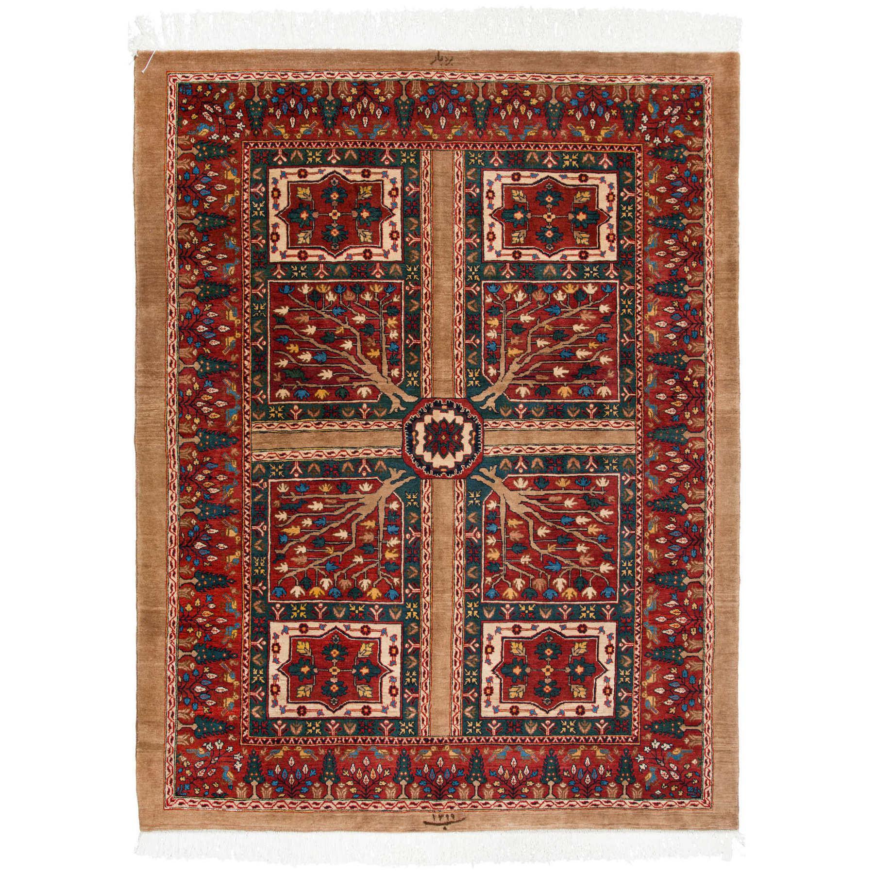 Four Gardens Heriz Persian Carpet Wool 186x235 Brown - Authentic Persian Rugs & Kilims in Dubai