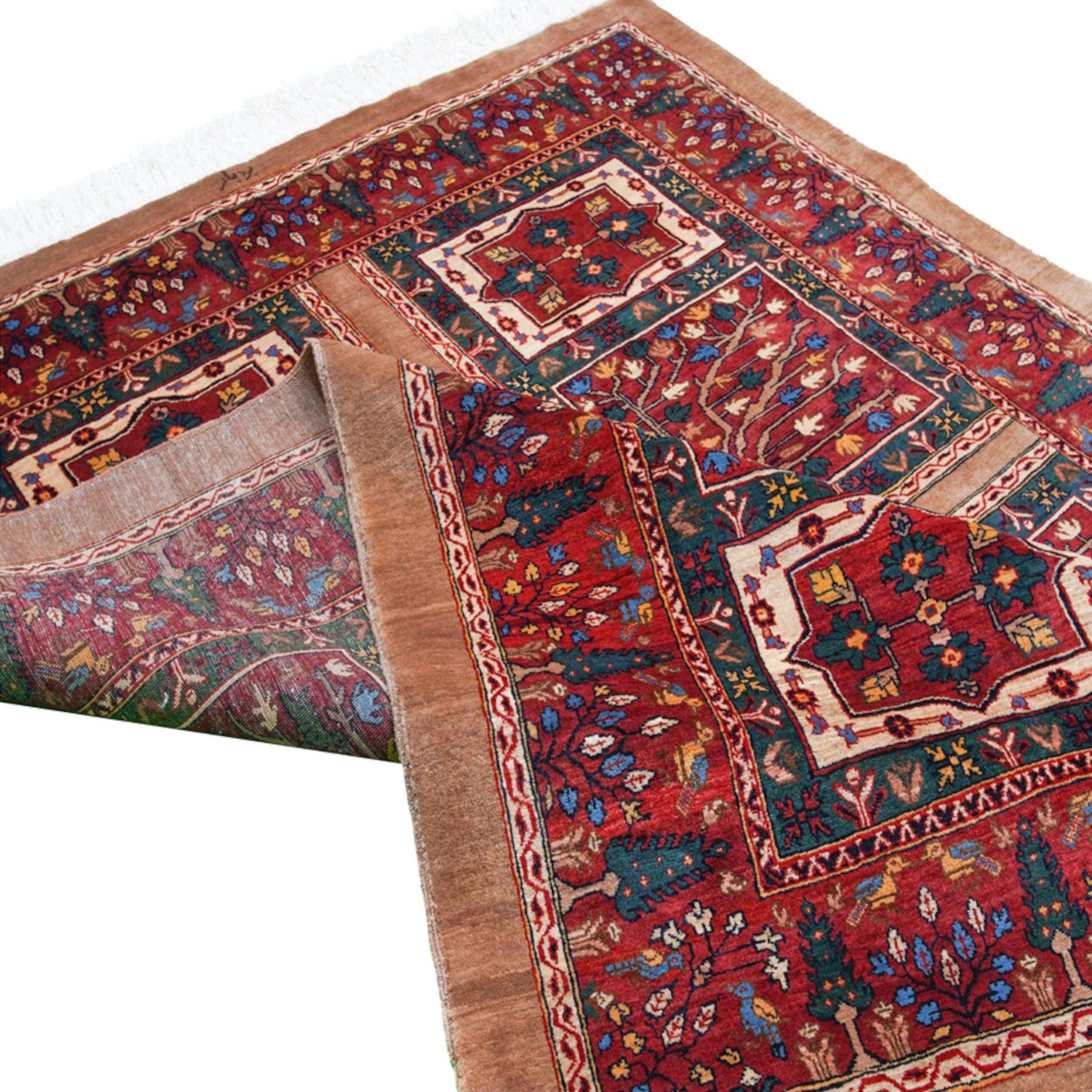Four Gardens Heriz Persian Carpet Wool 186x235 Brown - Authentic Persian Rugs & Kilims in Dubai