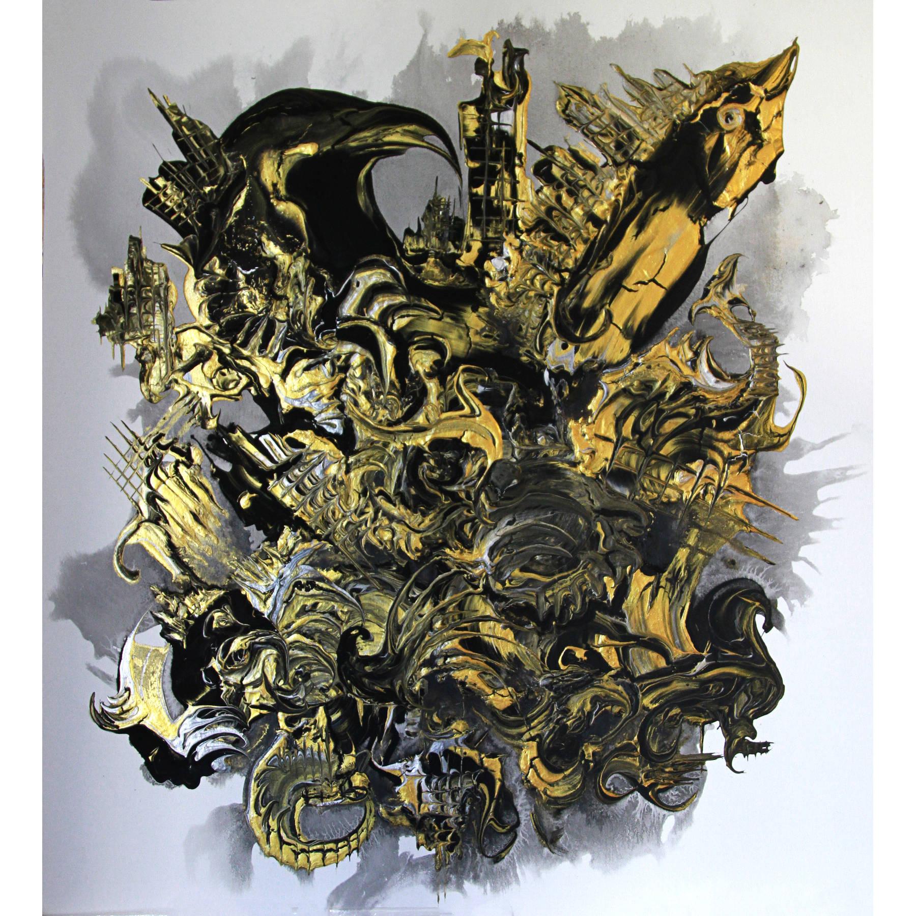 From Where I Stand Acrylic Painting, Contemporary Apranik Technique