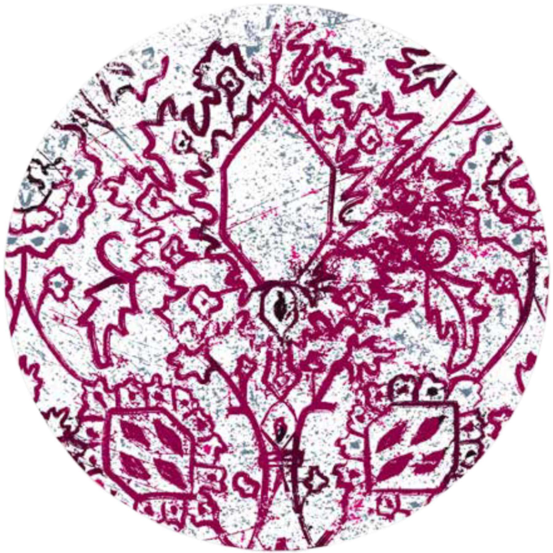 Magenta Decorative Round Mirror - Wall Mounted Painted Mirrors in Metal Frame in Dubai