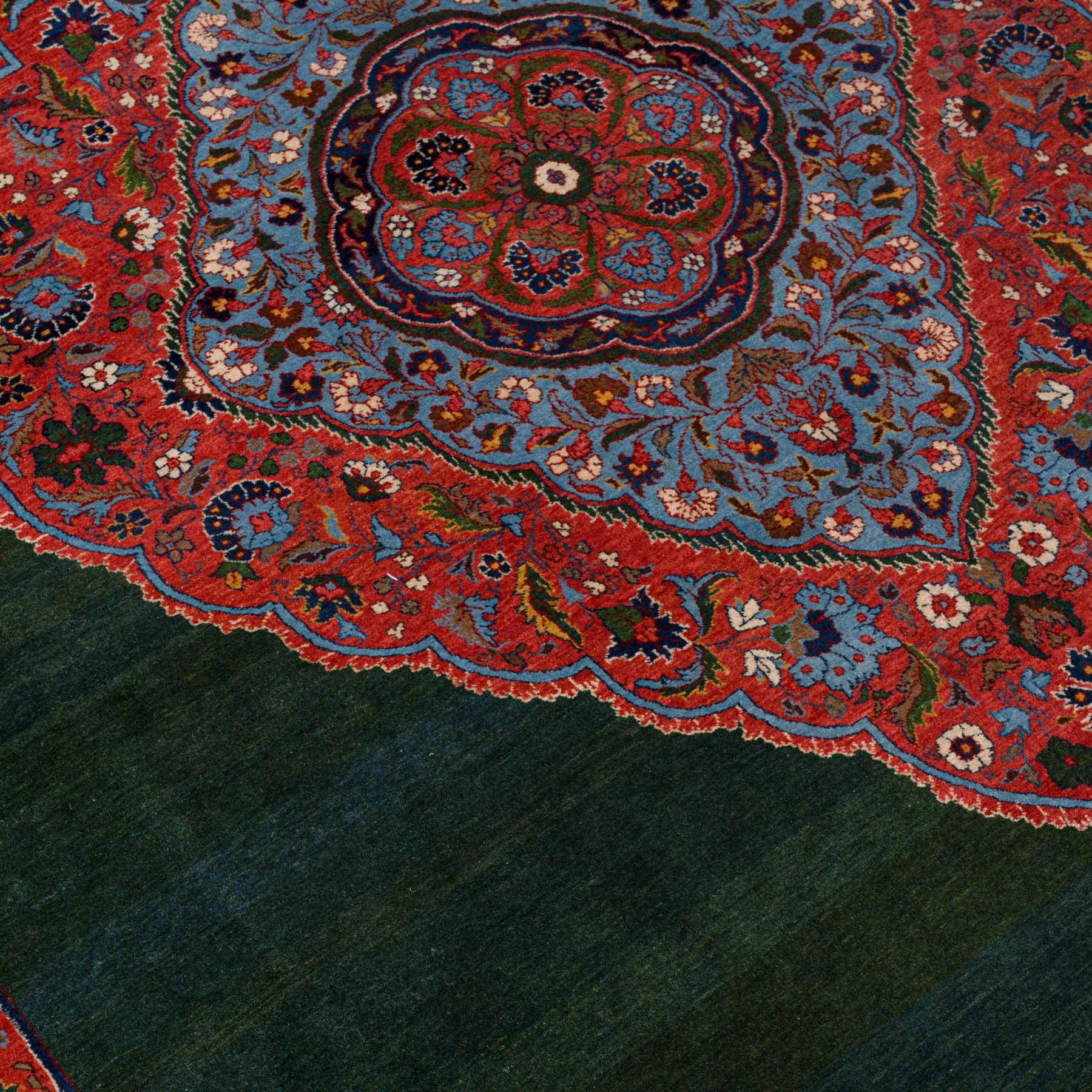 Galeen Heriz Persian Carpet Wool 260x337 Green - Authentic Classic Persian Rugs & Kilims in Dubai