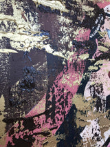 Ghajar Lady Mixed Media On Canvas Painting - Persian Decorative Wall Art By Farnaz Faridfar in Dubai