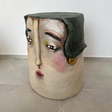 Goddess of Grace Side Table - Artistic Contemporary Paper Mache Accent Furniture in Dubai