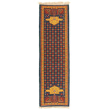 Golbaran Soumak Persian Carpet Wool 59x202 Dark Blue - Authentic Nomadic Rugs & Kilims in Dubai