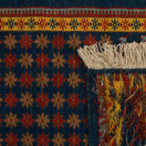 Golbaran Soumak Persian Carpet Wool 59x202 Dark Blue - Authentic Nomadic Rugs & Kilims in Dubai