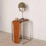 Helmet Contemporary Table Lamp, Stainless Steel Base