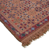 Heriz Flower Soumak Persian Carpet Silk & Wool 220x250 Beige - Authentic Nomadic Rugs & Kilims in Dubai