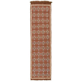 Heriz Flower Soumak Persian Carpet Silk & Wool 50x200 - Authentic Nomadic Rugs & Kilims in Dubai