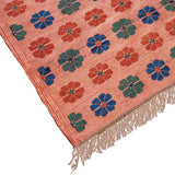 Heriz Flower Soumak Table Runner Silk 61x118 - Authentic Nomadic Rugs & Kilims in Dubai
