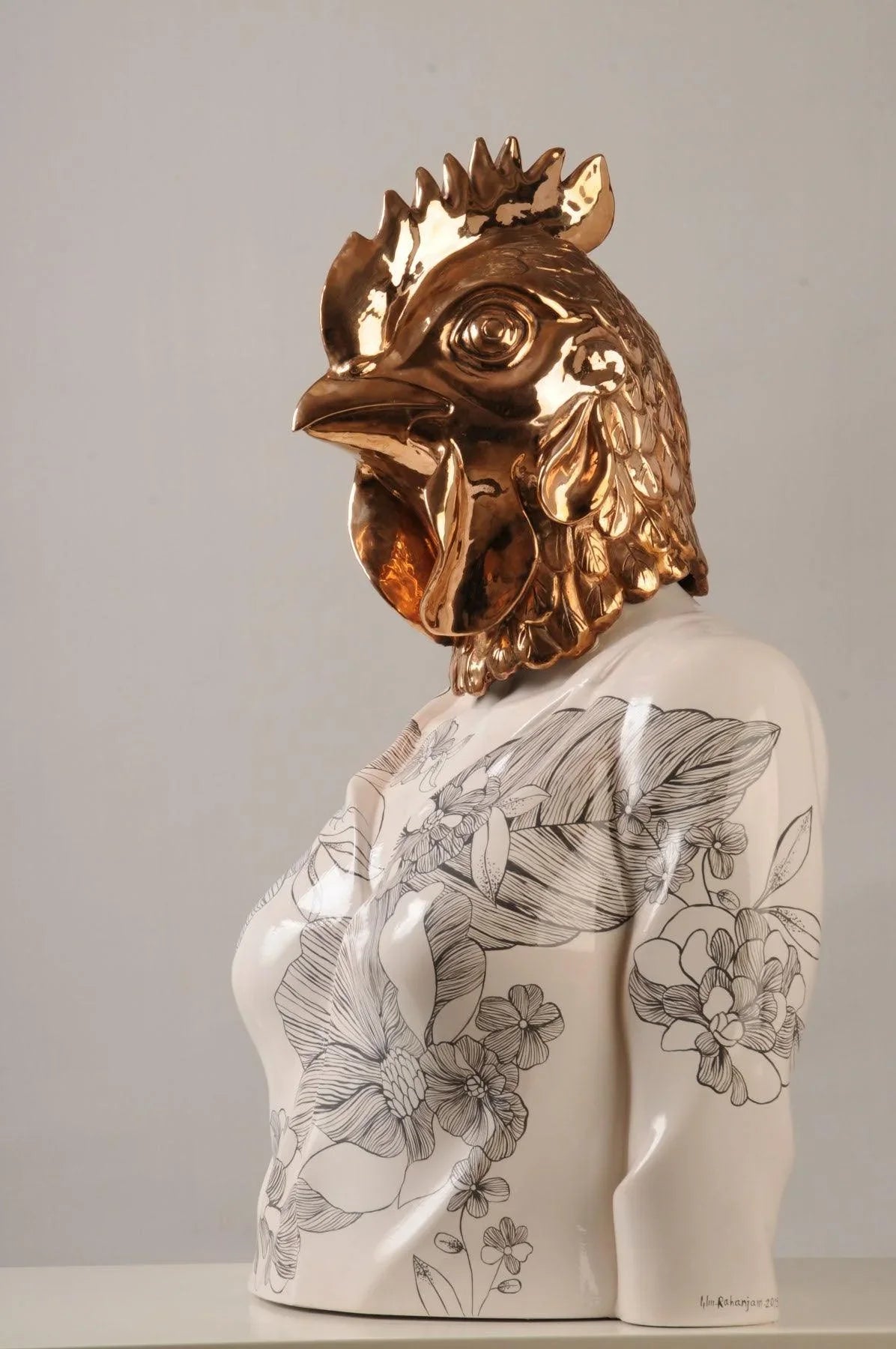 Identity Mixed Media Sculpture - Contemporary Bronze & Fiberglass Works by Sara Rahanjam in Dubai