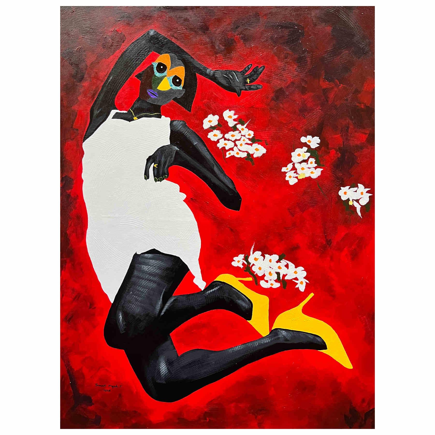 Mixed Media Painting - African Art By Samuel Kayode Toba in Dubai