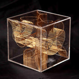 Intuition Mixed Media Cubic Pins Sculpture by Diana Beltran