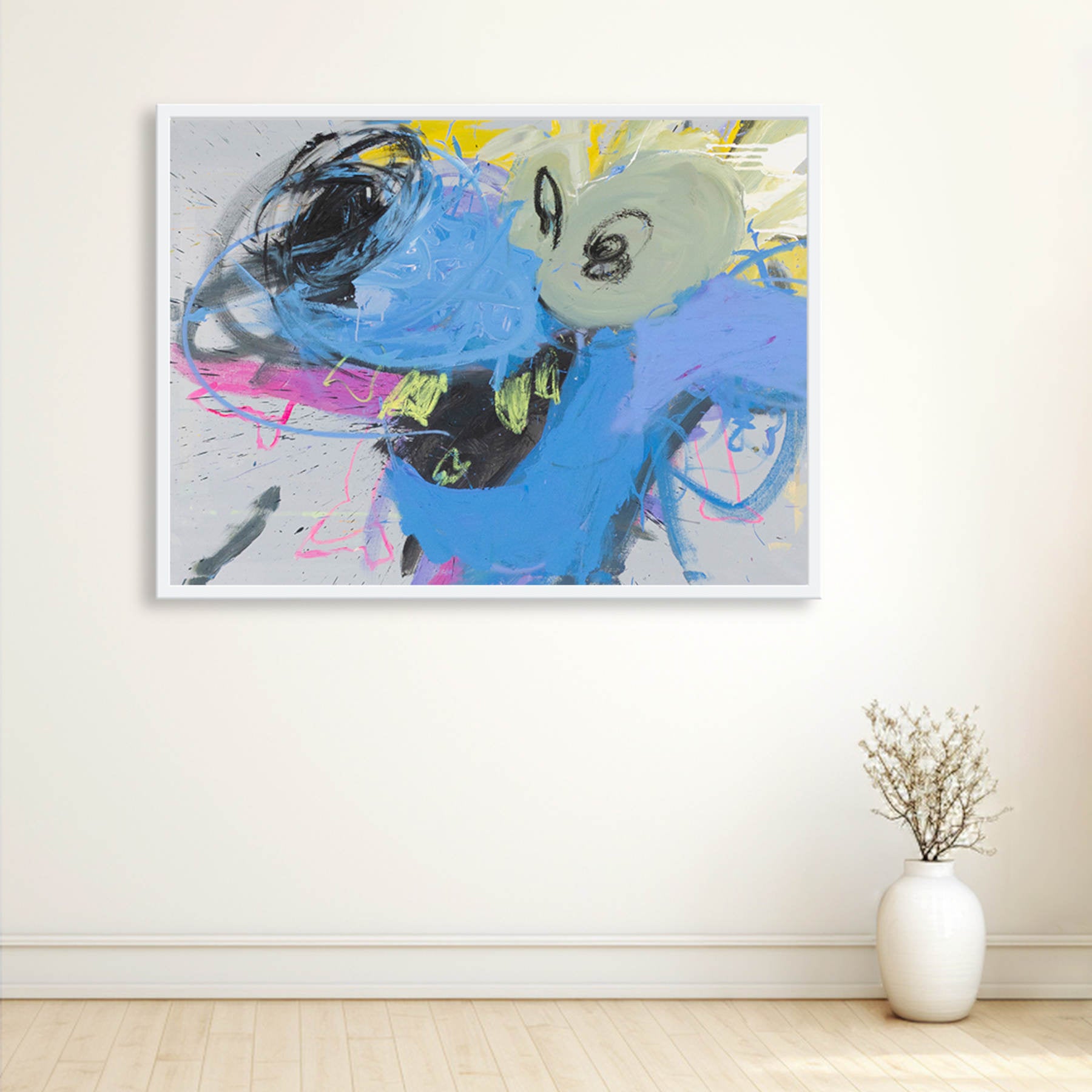 Cartoon Pop Art Painting - Mixed Media & Abstract Visual Arts in Dubai