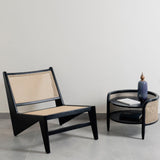 Black Kangaroo Cane Chair - Pierre Jeanneret Office & Dining Chairs in Dubai