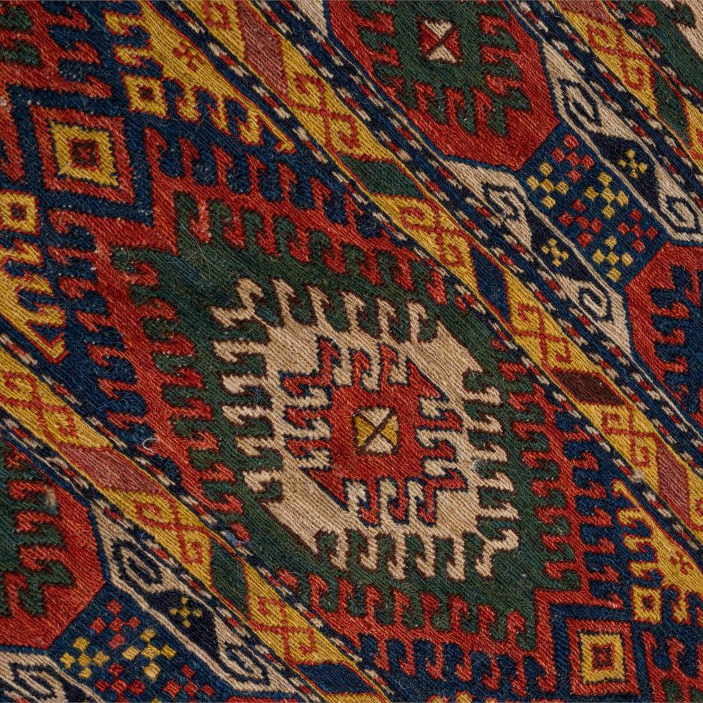 Kazak Soumak Persian Carpet Wool 142x176 - Authentic Nomadic Rugs & Kilims in Dubai