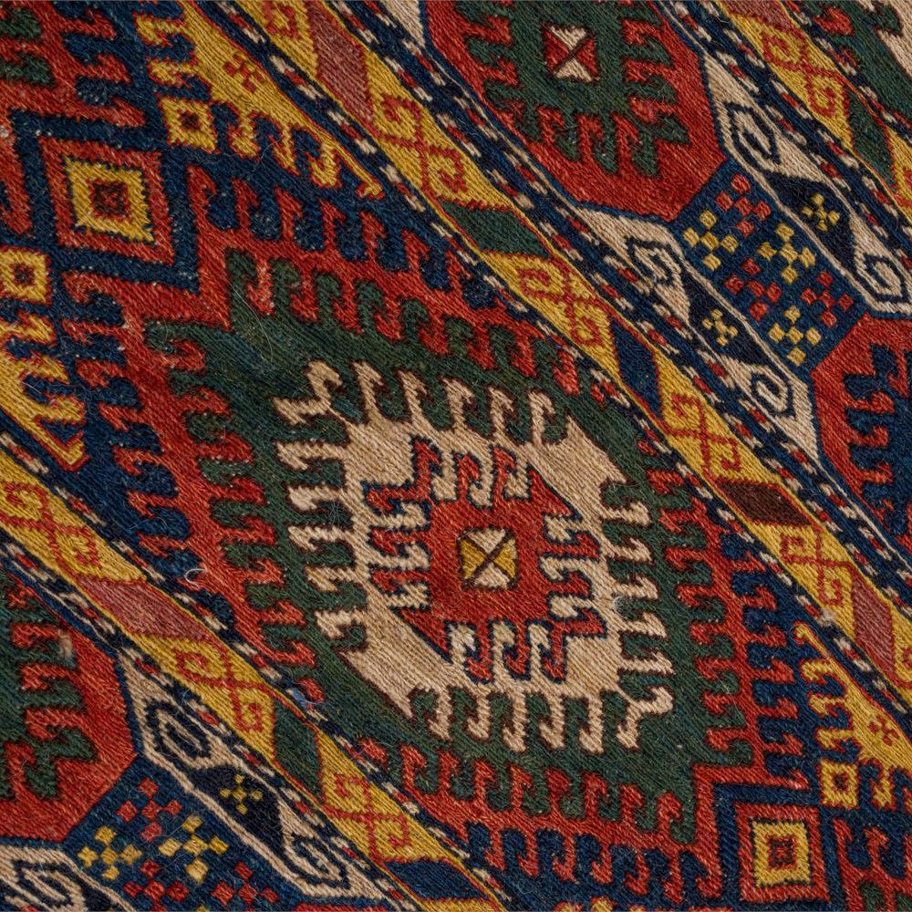 Kazak Soumak Persian Carpet Wool 142x176 - Authentic Nomadic Rugs & Kilims in Dubai