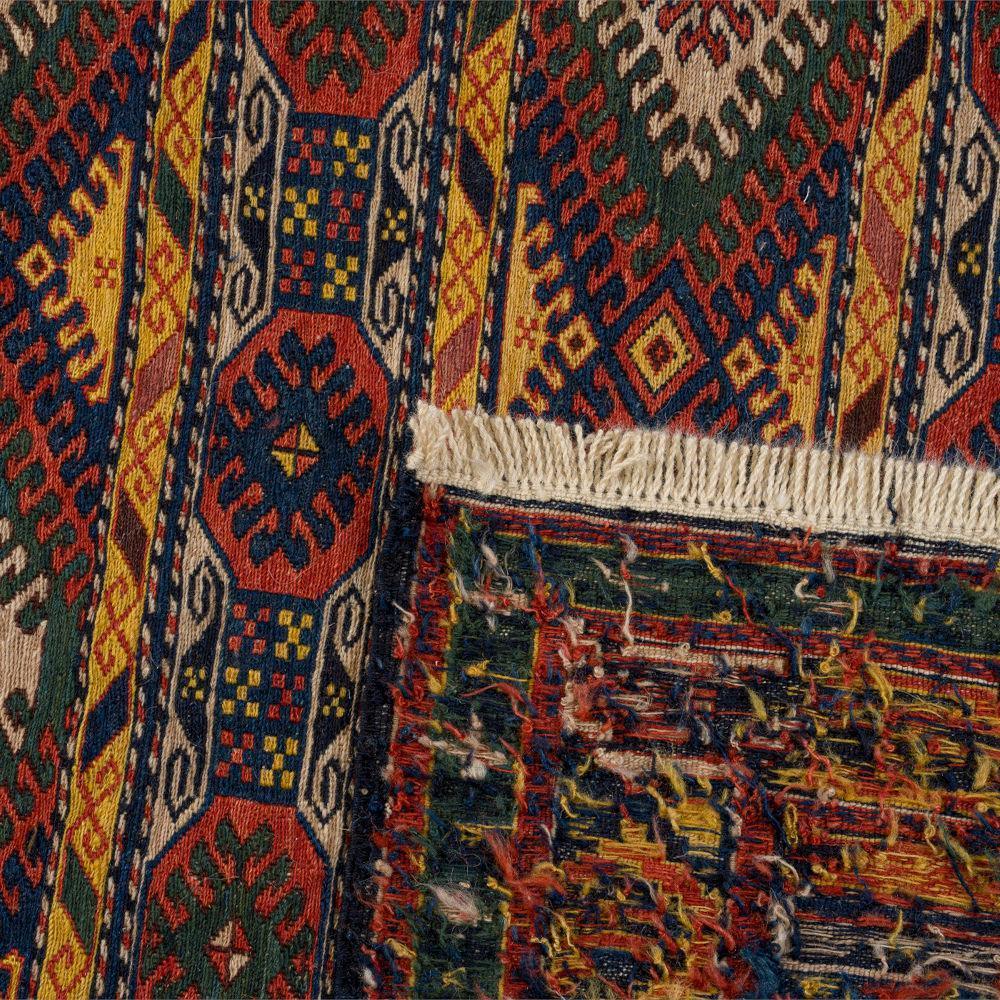 Kazak Soumak Persian Carpet Wool 142x176 - Authentic Nomadic Rugs & Kilims in Dubai