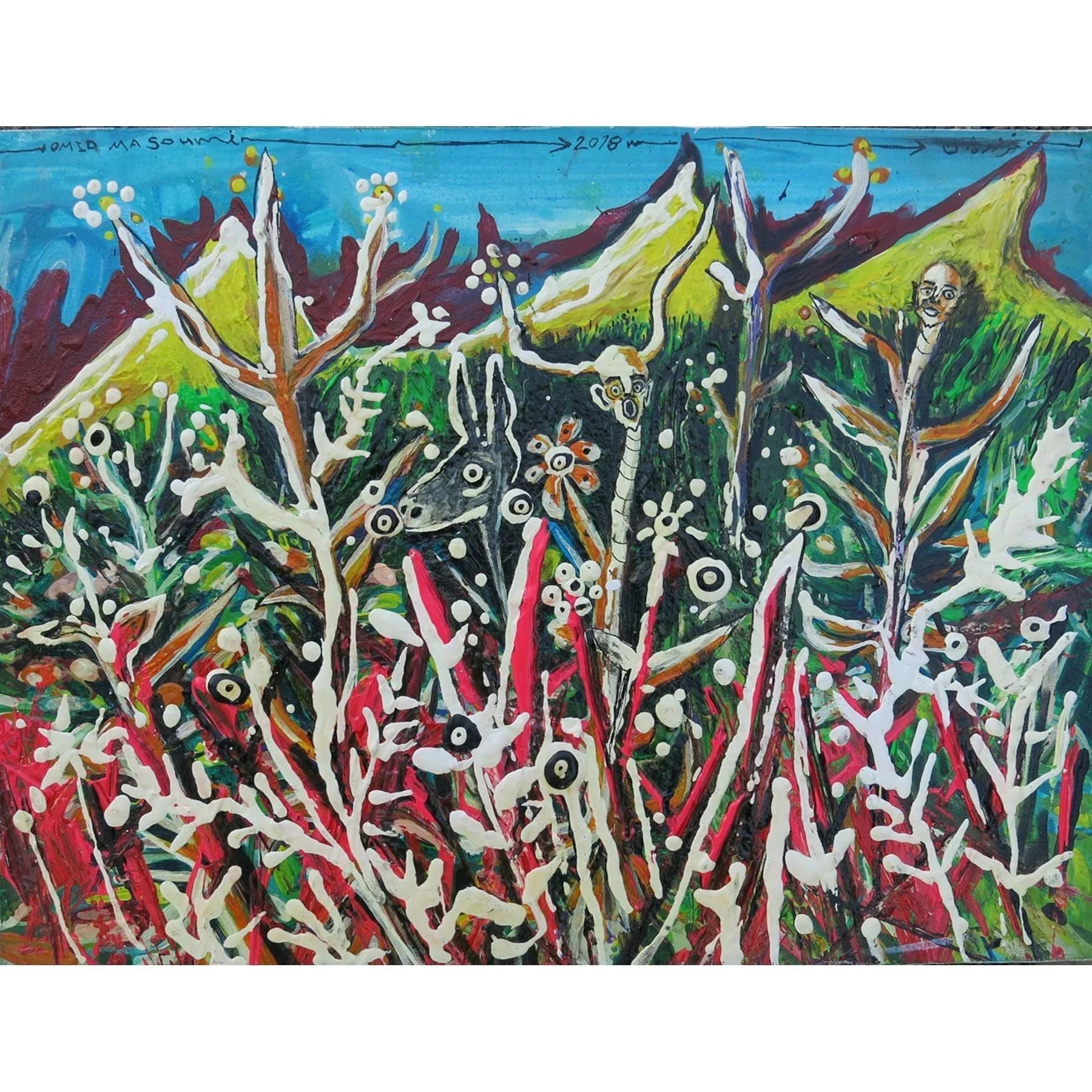 Contemporary Painting By Omid Masoumi Khar Dar Chaman Mixed Media Paintings in Dubai
