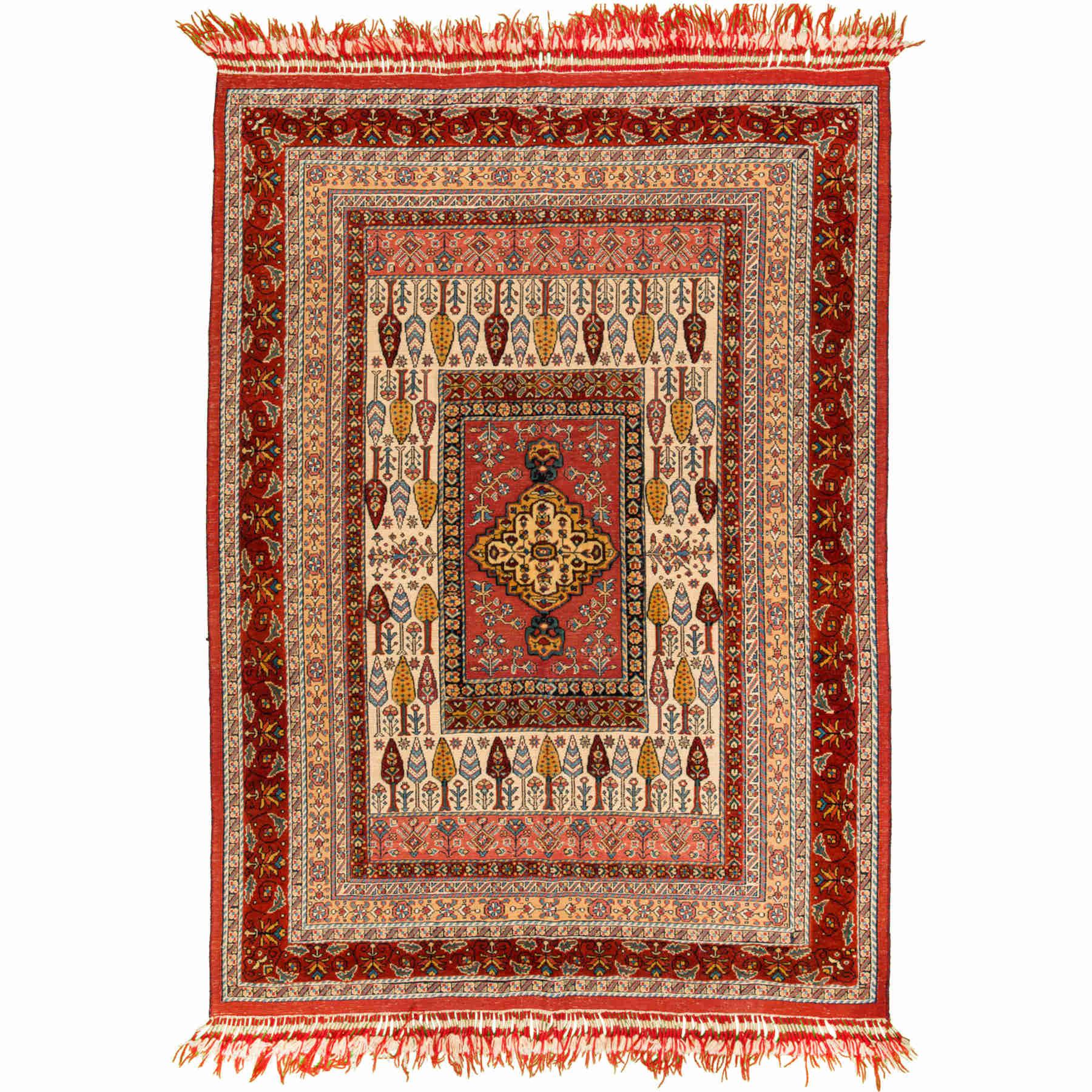 Khorasan Medallion Persian Kilim Carpet 125x174 - Wool Rugs & Kilims in Dubai