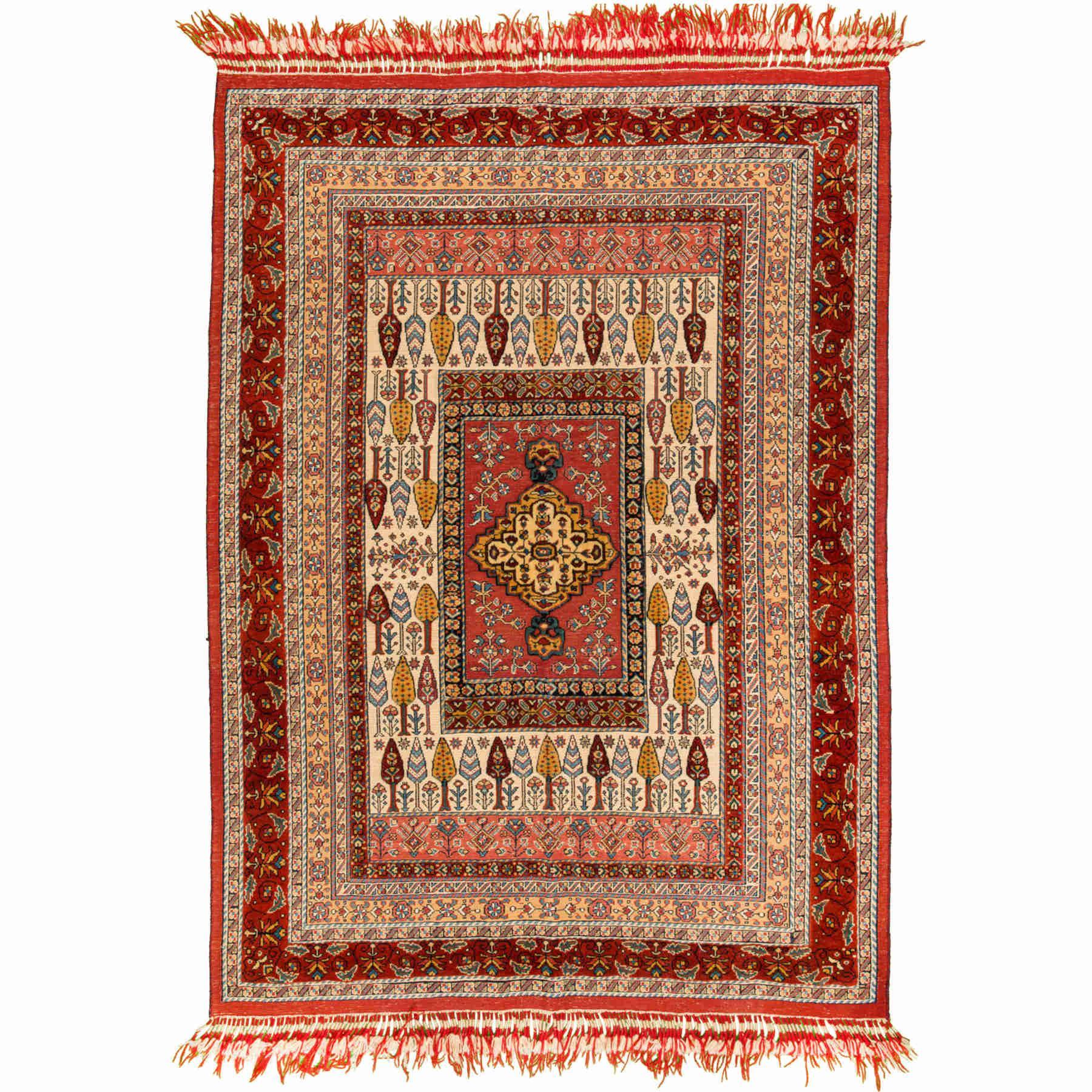 Khorasan Medallion Persian Kilim Carpet 125x174 - Wool Rugs & Kilims in Dubai