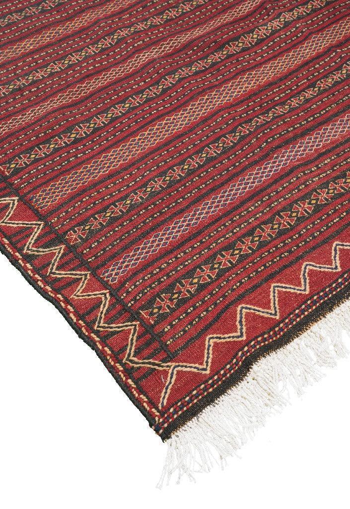 Red Khorasan Moharamat Nomadic Kilim - Authentic Oriental Persian Rugs in Dubai