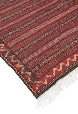 Red Khorasan Moharamat Nomadic Kilim - Authentic Oriental Persian Rugs in Dubai