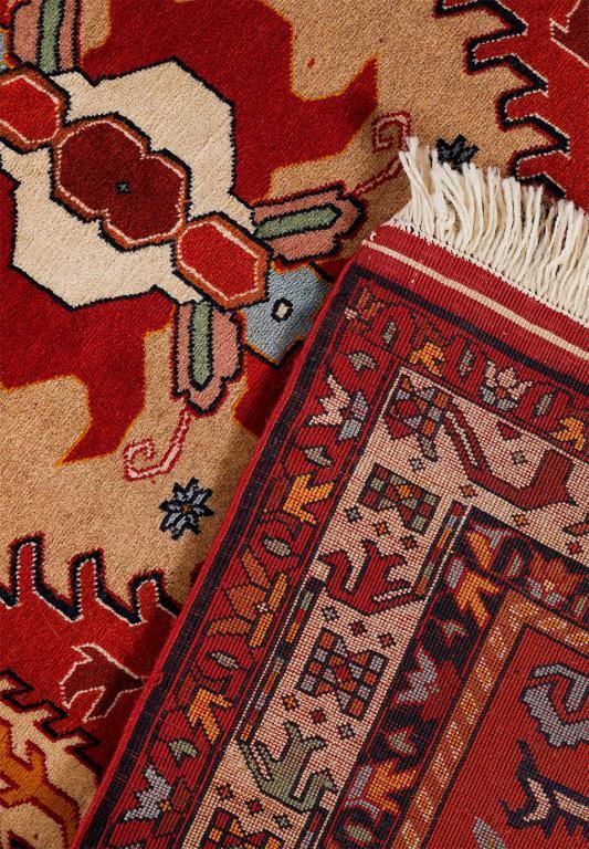 Orange Khorasan Nomadic Persian Carpet - Authentic Oriental Wool Rugs & Kilims in Dubai