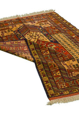 Golden Khorasan Nomadic Persian Carpet - Authentic Oriental Rugs & Kilims in Dubai