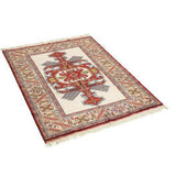 Beige Khorasan Nomadic Persian Carpet - Authentic Oriental Silk & Wool Rugs & Kilims in Dubai