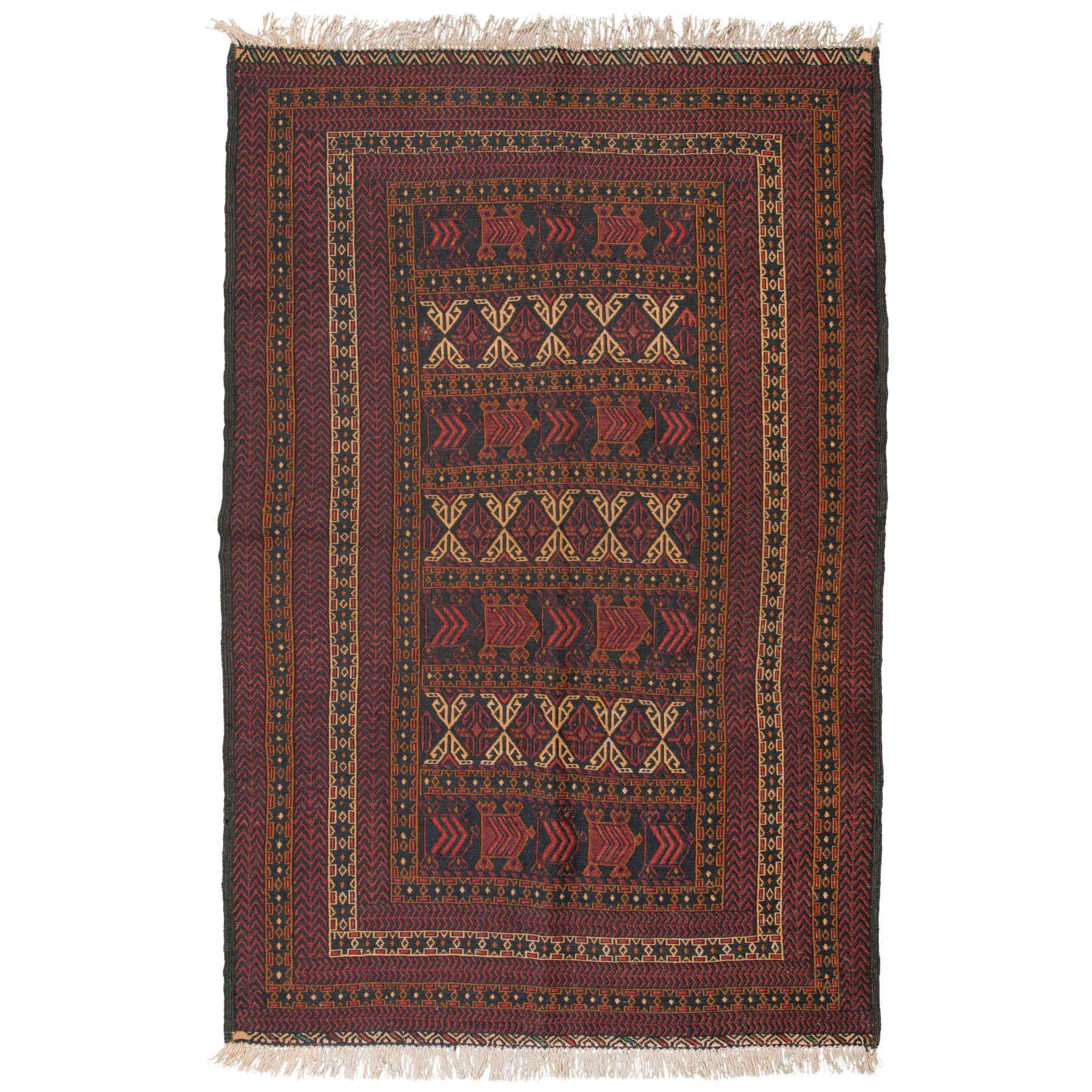 Kilim Baluch Nomadic Persian Carpet 132x197 - Authentic Rugs & Kilims in Dubai
