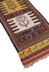 Kilim Khorasan Nomadic Persian Carpet 56x170 - Authentic Wool Rugs in Dubai