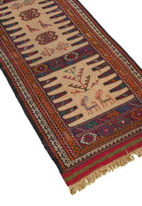 Kilim Khorasan Nomadic Persian Carpet 60x179 - Authentic Wool Rugs in Dubai