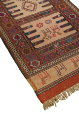 Kilim Khorasan Nomadic Persian Carpet 64x172 - Authentic Wool Rugs in Dubai