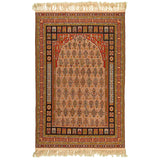 Kilim Sirjan Flower Nomadic 140x206 - Authentic Oriental Wool Persian Rugs & kilims in Dubai