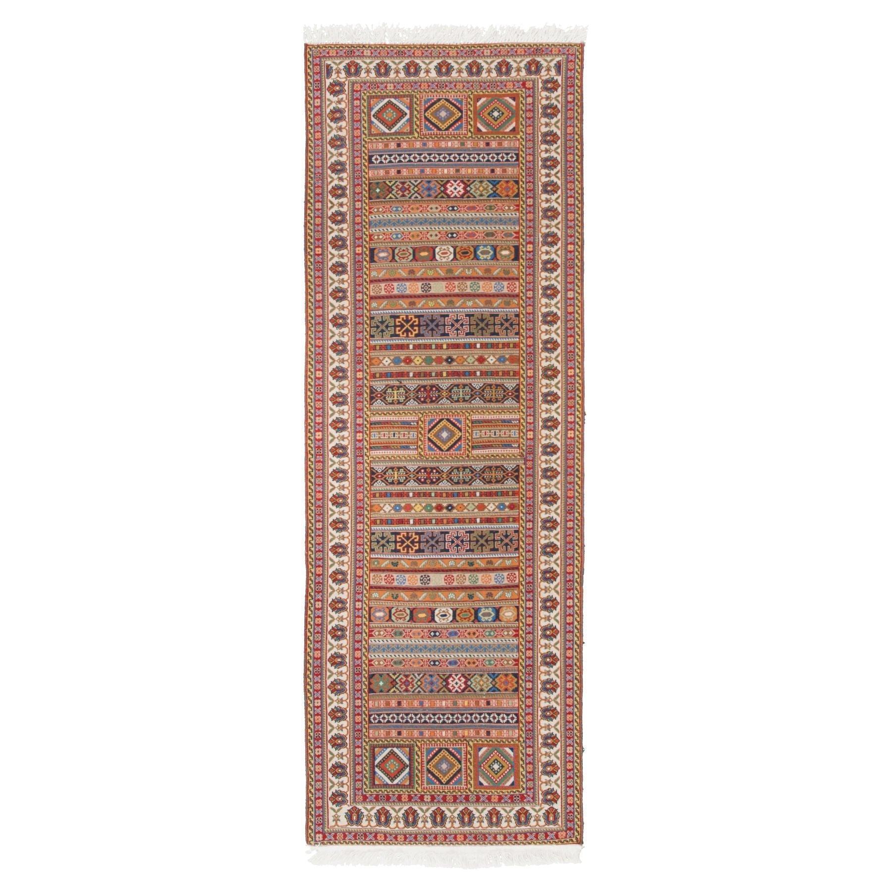 Kilim Sirjan Moharamat Nomadic 73x226 - Authentic Oriental Wool Persian Rugs in Dubai