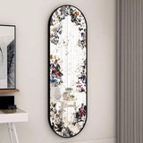Kings Decorative Wall Mirror Oval - Wall Mounted Painted Mirror in Metal Frame Dubai