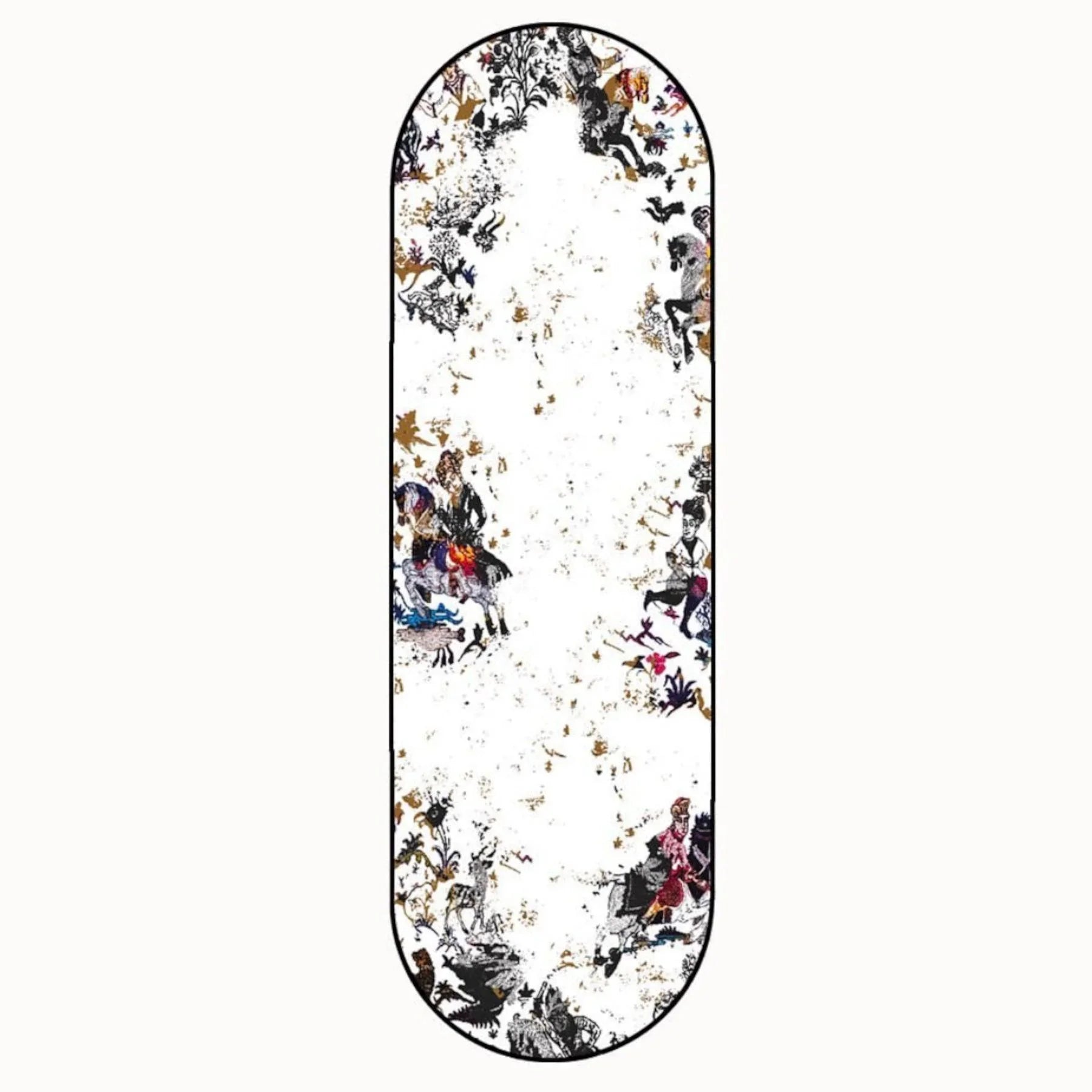 Kings Decorative Wall Mirror Oval - Wall Mounted Painted Mirror in Metal Frame Dubai