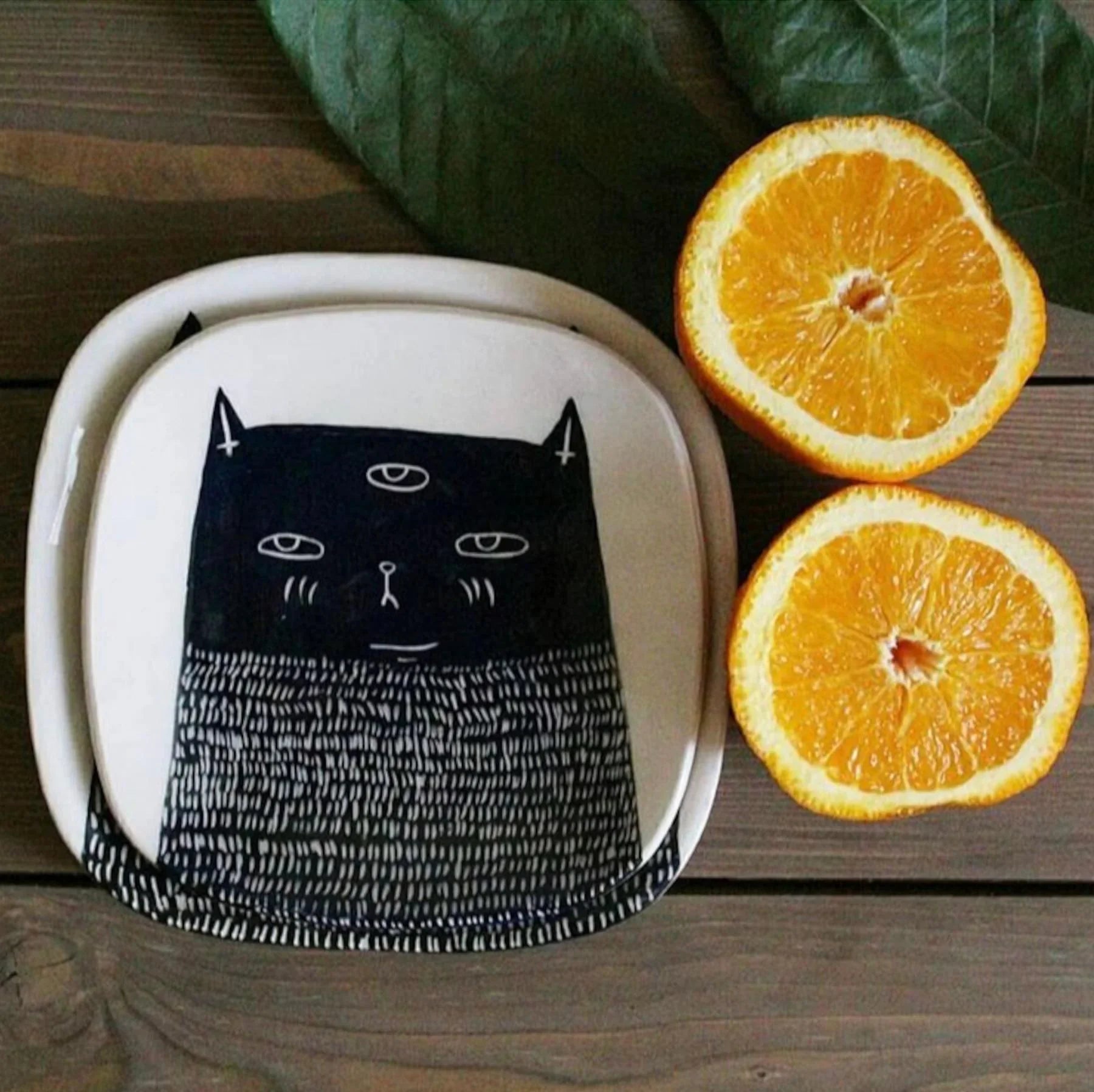 Kitty Ceramic Plate Set for Kids - Tabletop Accessories & Artistic Handmade Tableware in Dubai